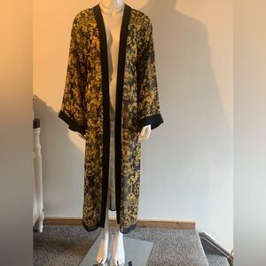 Forever 21 Black and Gold Floral Jacket